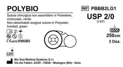 Sutura Polybio on Reel USP 2-0 - EP 3 250 cm Green Box 36 pcs
