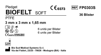 Biofelt PTFE 3 mm x 3 mm Soft Box 36 Blisters  6 pcs per blister