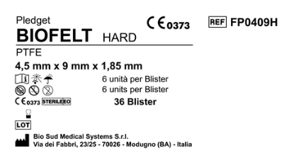 Biofelt PTFE 4.5 mm x 9 mm Hard Box 36 Blisters  6 pcs per blister