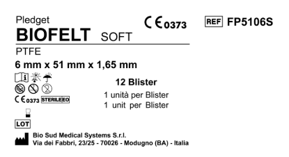 Biofelt PTFE 51 mm x 6 mm Soft, 12 pcs