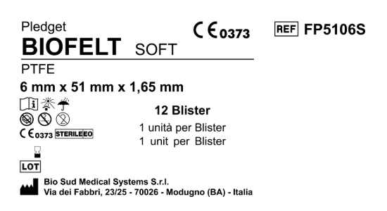 Biofelt PTFE 51 mm x 6 mm Soft, 12 pcs