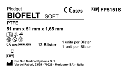 Biofelt PTFE 51 mm x 51 mm Soft Box 12 pcs